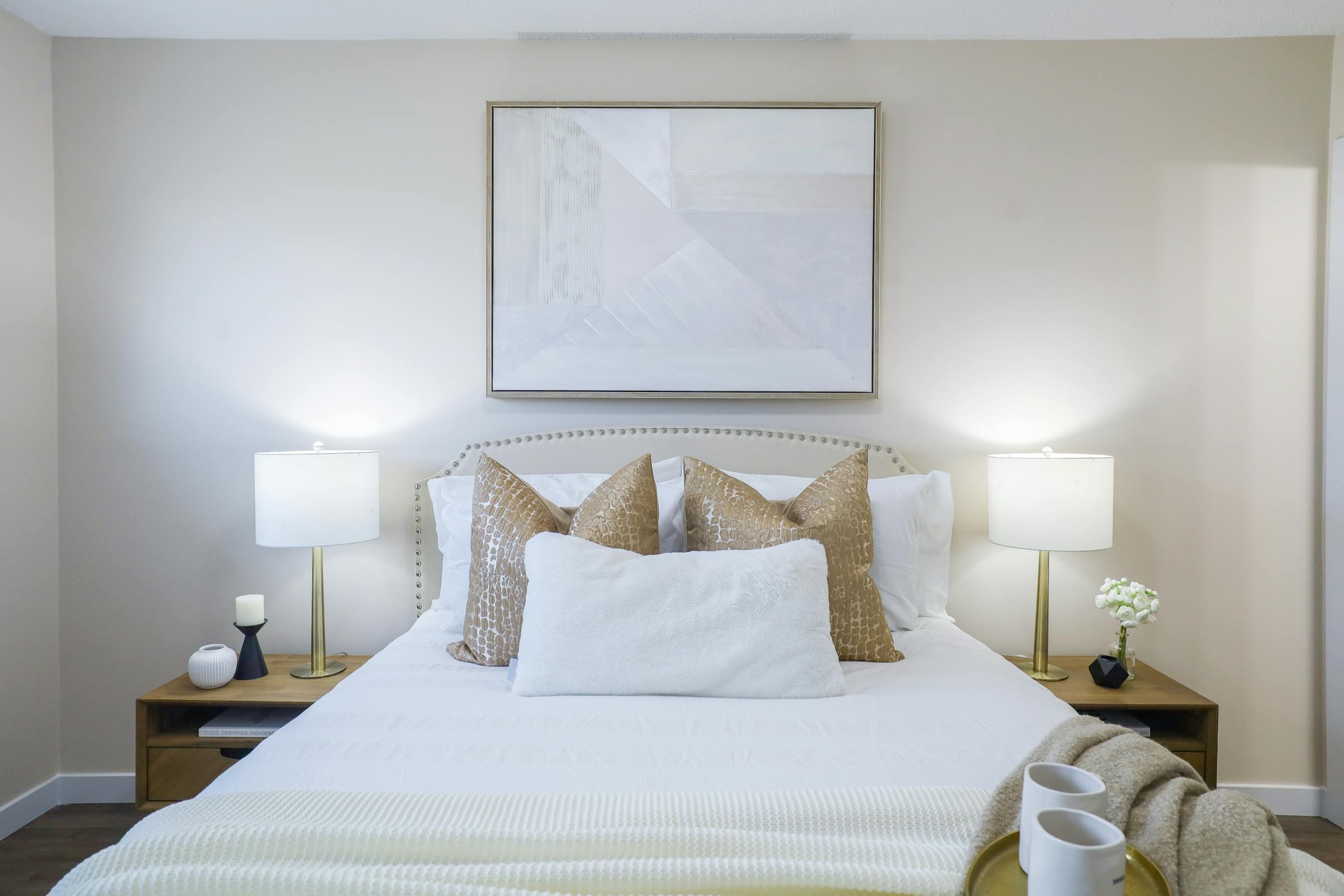 Luxury staged living room in Hoboken
