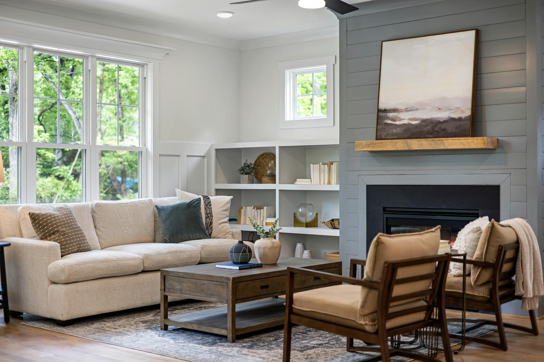 Styled living room detail