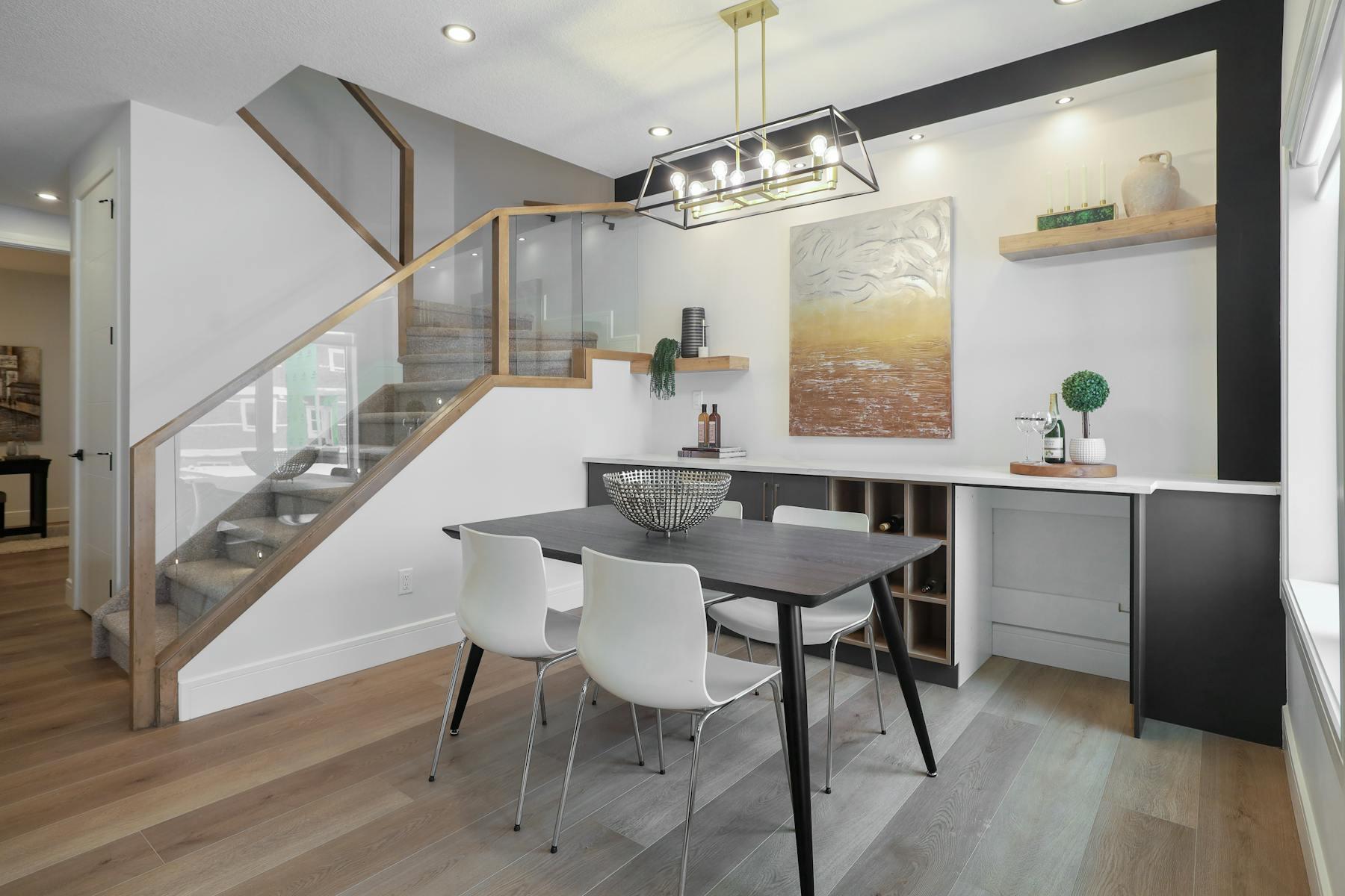Luxury dining room staging